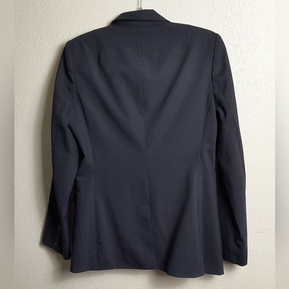 Banana Republic Black Blazer Wool Blend Suit Jacket Stretch Size 10 Office Caree - Picture 5 of 6